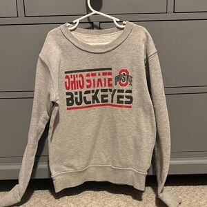 Buckeyes Gray Reversible Crewneck Sweatshirt